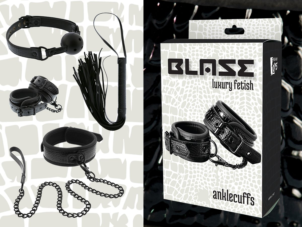 Кляп 4,7 см BLAZE LUXURY BALL GAG CROCO BLACK