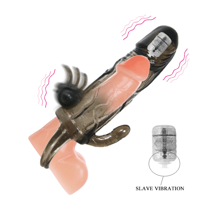  Насадка на член Brave Men Vibro Penis Sleeve Black (6603BI0497)