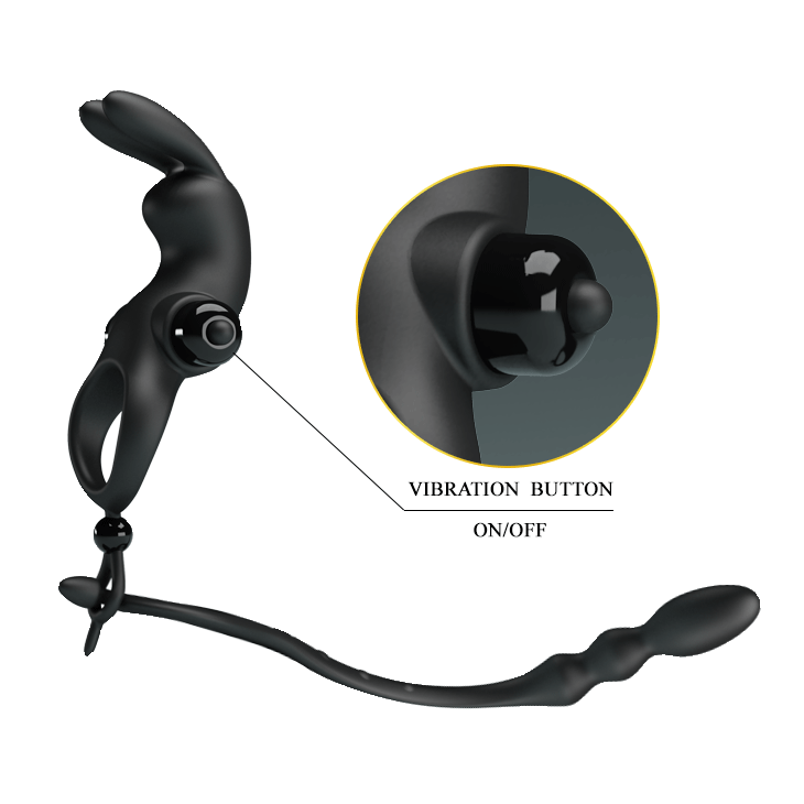 Насадка на член Pretty Love Vibration Penis Sleeve V Black (6603BI0809) Насадка на член Pretty Love Vibration Penis Sleeve V Black (6603BI0809)