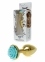 Анальна пробка з блакитною трояндою Plug-Jewellery Gold PLUG ROSE- Light Blue (BS6400126) 0