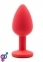Анальная пробка Red Silicone Green, M (820121) 1