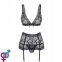 Комплект з поясом для панчіх Obsessive 856-SEG-1 3 pcs set S/M (410231) 3