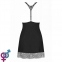 Cорочка Obsessive Chiccanta chemise & thong black S/M (410585) 2