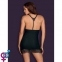 Cорочка Obsessive Chiccanta chemise & thong black S/M (410585) 0