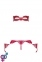 Набір маска+наручники+стрінги Obsessive Hetea 3 pcs set red L/XL (410623) 1