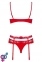 Комплект Obsessive Heartina 3 pcs set L/XL красный (410663) 2