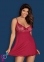 Бебидолл Obsessive Rosalyne babydoll & thong red S/M (410671) 4