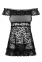 Сорочка Flores chemise Obsessive, SM чорна 3