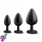 Набір анальних пробок LUXE BLING PLUGS TRAINING KIT WHITE GEMS (T330854) 3