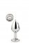 Анальна пробка з каменем GLEAMING LOVE SILVER PLUG MEDIUM (DT21786) 4