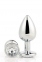 Анальна пробка з каменем GLEAMING LOVE SILVER PLUG LARGE (DT21787) 4