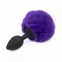 Анальна пробка з помпоном Зайчик Silicone, PURPLE S (820178) 1