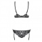 Боді Obsessive Laluna crotchless teddy black L/XL (410853) 2