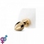Анальная пробка с хвостиком, Gold White, S (810206) 0