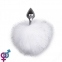 Металева анальна пробка з помпоном Bunny Tail Plug, S (810209) 0