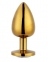 Анальная пробка Gold Metal Heart Red, S (820156) 1