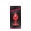 Анальная пробка Red Silicone Heart Red, M (820161) 1