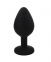 Анальная пробка Black Silicone Heart Diamond, S (820163) 2