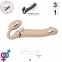 Безремневой страпон Strap-On-Me VIBRATING Flesh M (SO3355) 4