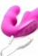 Безремневой страпон с вибрацией Strap U, силиконовый, розовый, 24.7 х 4 см (AF624-Pink) 2