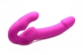 Безремневой страпон с вибрацией Strap U, силиконовый, розовый, 24.7 х 4 см (AF624-Pink) 0