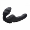 Жіночий вібрострапон Slim Rider Ribbed Vibrating Silicone Strapless Strap On, чорний (AF840) 1