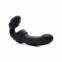 Женский вибрострапон Slim Rider Ribbed Ribbed Vibrating Silicone Strapless Strap On, черный (AF840) 0