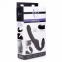 Жіночий вібрострапон Slim Rider Ribbed Vibrating Silicone Strapless Strap On, чорний (AF840) 4