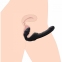 Жіночий вібрострапон Slim Rider Ribbed Vibrating Silicone Strapless Strap On, чорний (AF840) 3