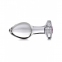 Анальная пробка со стразом Pink Gem Glass Anal Plug With Gem стеклянная, Medium (AG430-Medium) 0