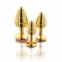 Анальний металевий затор середній з каменем червоного кольору Butt Plug With Diamond Jewel Taboom (T17168) 2