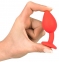 Анальна пробка силиікон з каменем Red Silicone Red S, 7,5х2,8 см (517127) 3