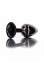 Анальна пробка L чорна металева із чорним каменем Butt Plug With Diamond Jewel Taboom (T17118) 0