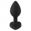 Анальная пробка с камнем Silicone Butt Plug, силикон (537594) 1