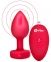 Анальна пробка з вібрацією та пультом керування B-Vibe Vibrating Heart Plug M/L Red (54015770000) 1