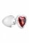 Анальная пробка стеклянная ADAM ET EVE RED HEART GEM GLASS PLUG LARGE (T840733) 6