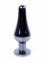 Анальна пробка із полірованого алюмінію з каменем Plug-Jewellery Dark Silver BUTT PLUG-Dark Blue (BS6400059) 4