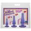 Набор анальных пробок Doc Johnson Crystal Jellies Anal Initiation Kit - Purple 0