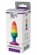Райдужна анальна пробка COLOURFUL LOVE RAINBOW ANAL PLUG MEDIUM 0