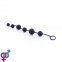 Анальные бусы Black Silicone Large (810334) 1