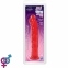 Фалоімітатор Doc Johnson Jelly Jewels - Dong with Suction Cup, 19х3,8 см, червоний 0