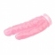 Фалоімітатор подвійний на присосці прозорий Chisa Hi-Rubber 9.4 INCH Pink (CH21806) 1