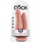 Фаллоимитатор двойной King Cock реалистичный, на присоске, бежевый (PD44701) 3