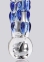 Фаллоимитатор стеклянный с рельефом Diamond Dazzler прозрачный с голубым, 18 см х 3.5 см (TJ10614) 2