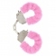 Наручники розовые с мехом Toy Joy Furry fan cuffs (TJ63366) 0