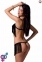 Комплект білизни KASSANDRA SET OpenBra black L/XL - Passion Exclusive: ліф з бахроми, трусики-спідниця (PS26301) 1