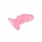 Рифлена анальна пробка Chisa Hi-Rubber Raging Mini Plug Pink (CH30706) 3