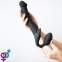 Безремневой страпон з вібрацією Strap-On-Me Vibrating Black L, діаметр 3,7 см (SO3829) 3