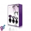 Набір анальних пробок з кристалом Rianne S: Booty Plug Set Black, 2,7 см, 3,5 см, 4,1 см (SO3889) 0