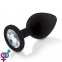 Набір анальних пробок з кристалом Rianne S: Booty Plug Set Black, 2,7 см, 3,5 см, 4,1 см (SO3889) 5